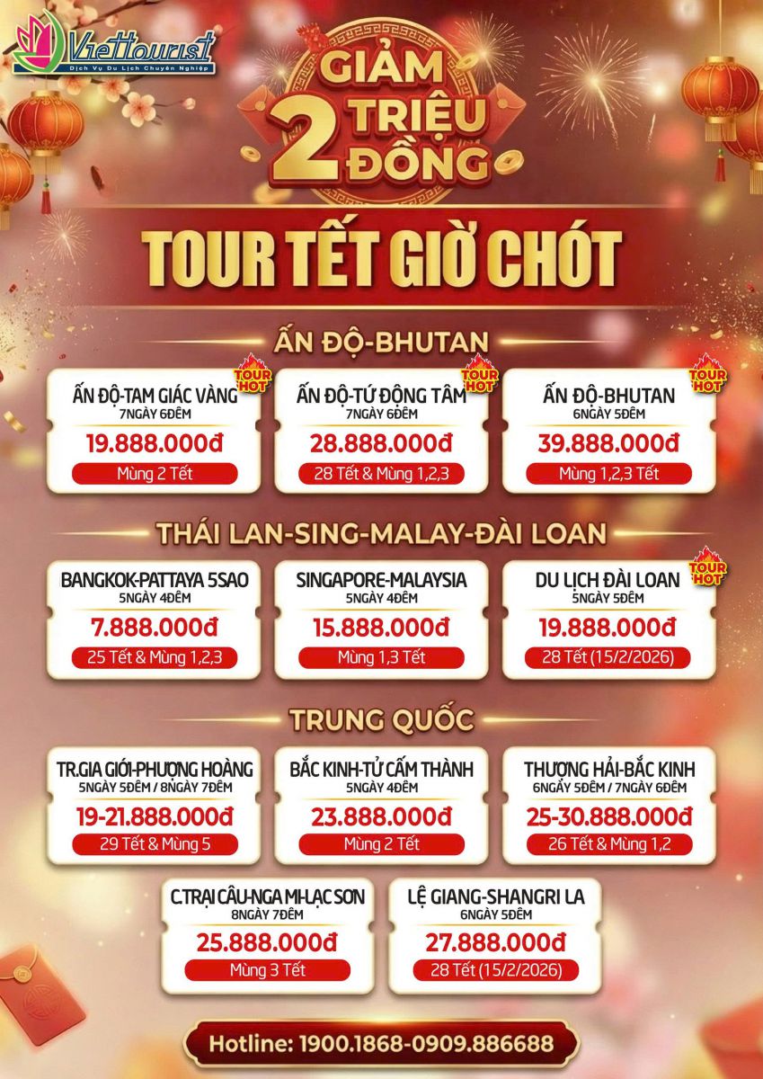 tour giờ chót du lịch của vietourist - Hình 3