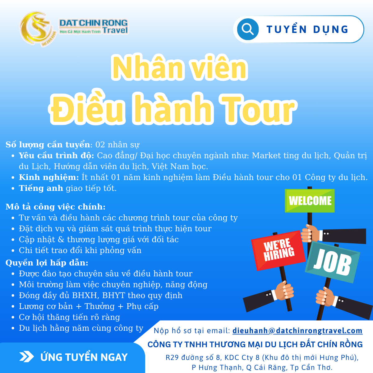 tuyển dụng du lịch cần thơ - Hình 1