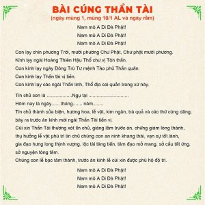văn cúng thần tài