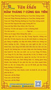 văn khấn lễ cúng rằm tháng 7