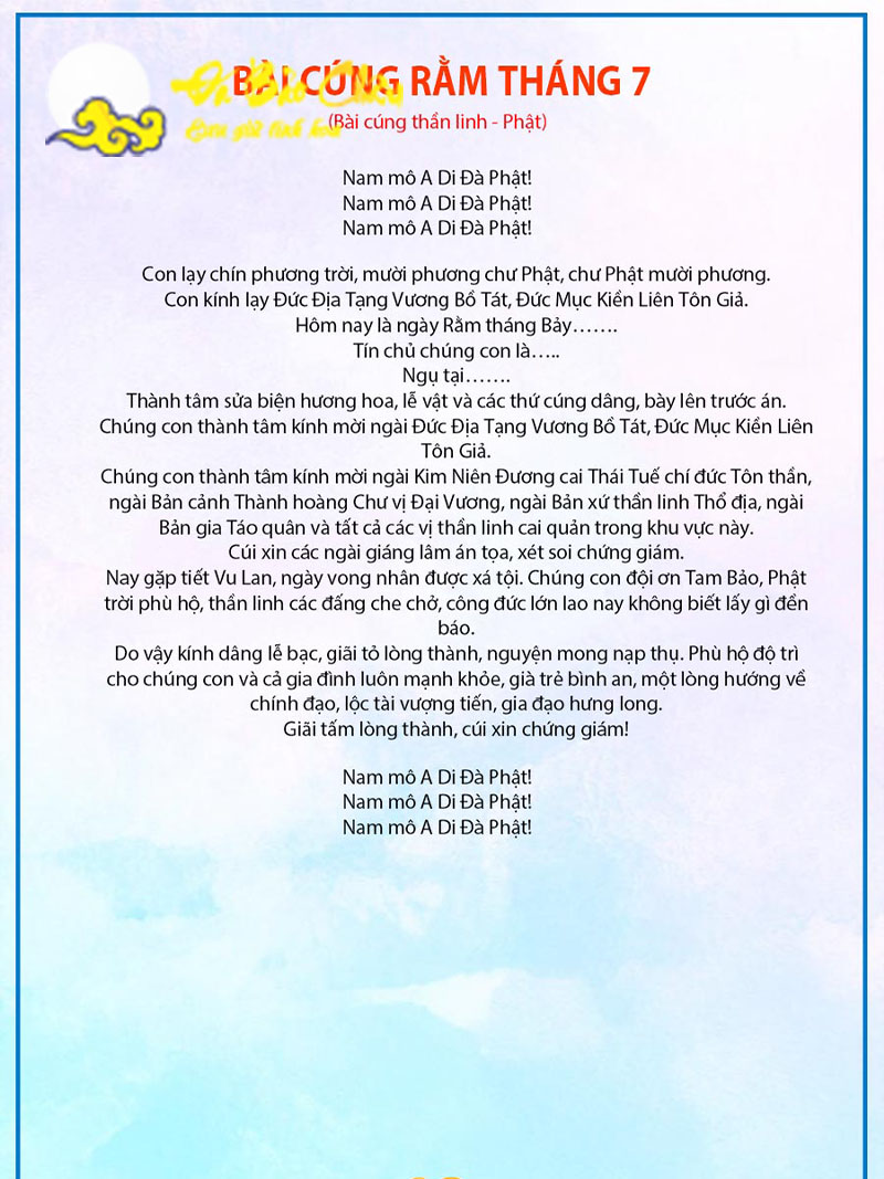 văn khấn lễ cúng rằm tháng 7 - Hình 4