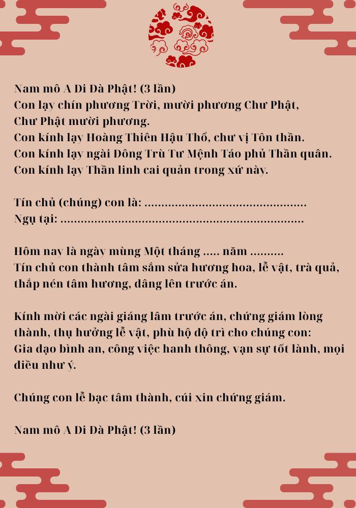 văn khấn mùng 1 tại nhà - Hình 3