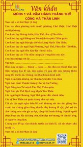 văn khấn ngày rằm mùng 1 hàng tháng