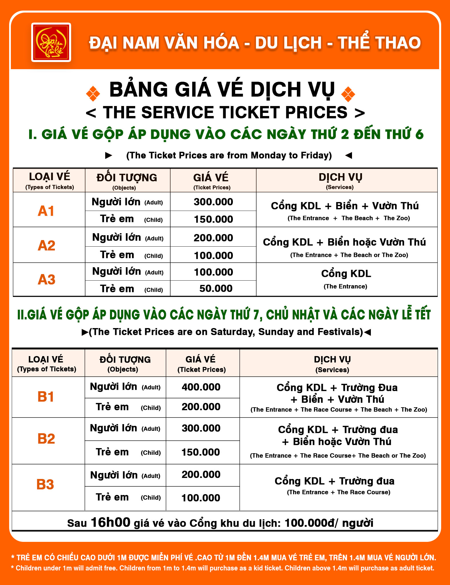 vé khu du lịch đại nam - Hình 1