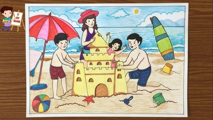 vẽ tranh đi du lịch cùng gia đình - Hình 2