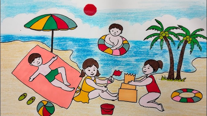 vẽ tranh đi du lịch cùng gia đình - Hình 3
