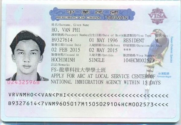 visa du lịch đài loan - Hình 2