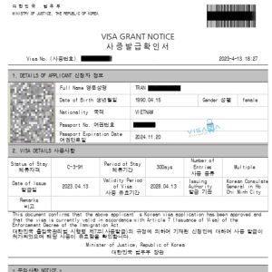 visa du lịch hàn quốc 5 năm