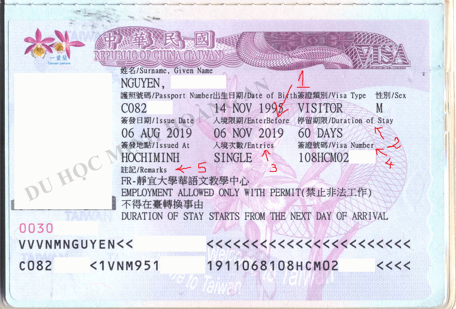 xin visa du lịch đài loan - Hình 3