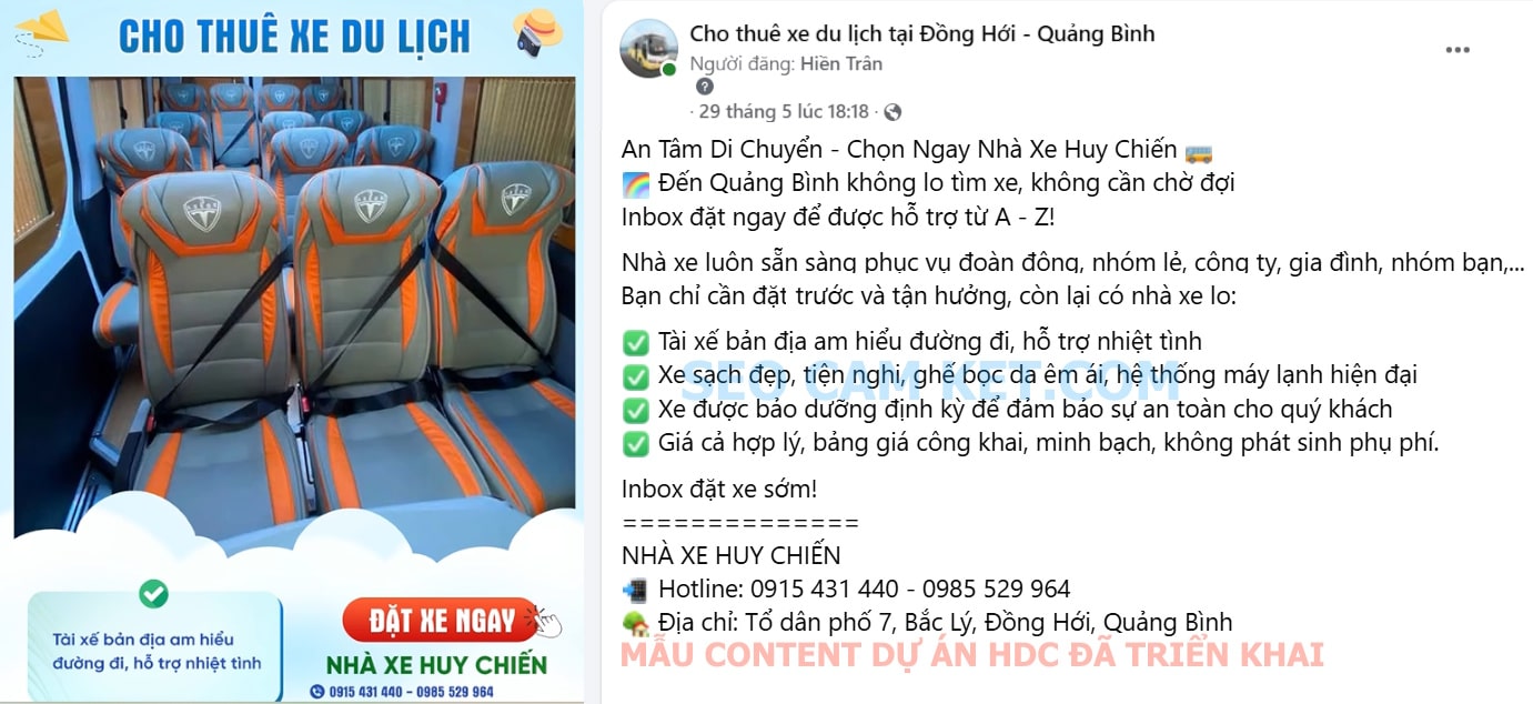 bài viết quảng cáo dịch vụ xe du lịch - Hình 4
