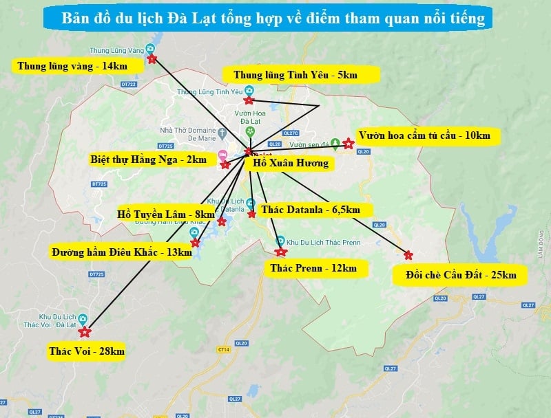 bản đồ đà lạt du lịch - Hình 3