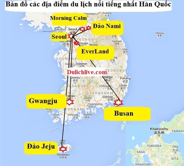 bản đồ du lịch hàn quốc - Hình 2