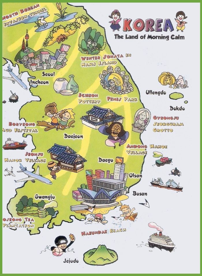 bản đồ du lịch hàn quốc - Hình 1