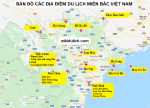 bản đồ du lịch miền bắc việt nam