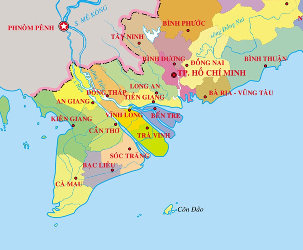 bản đồ du lịch miền nam - Hình 3