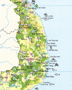 bản đồ du lịch miền trung