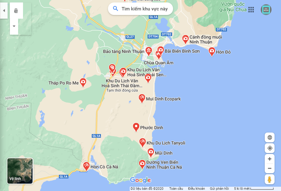 bản đồ du lịch ninh thuận - Hình 1