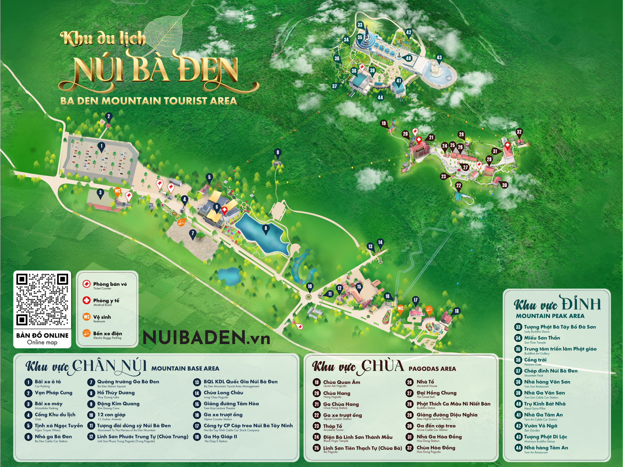 bản đồ du lịch núi bà đen - Hình 1