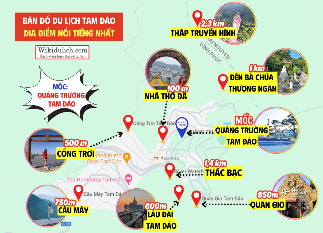 bản đồ du lịch tam đảo - Hình 1