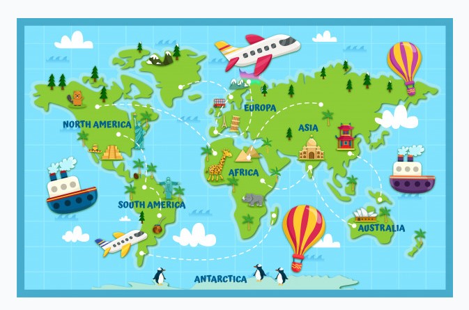 bản đồ du lịch thế giới - Hình 1