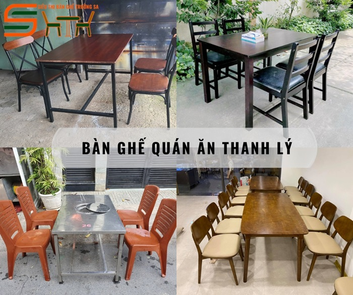 bàn ghế quán ăn thanh lý - Hình 4