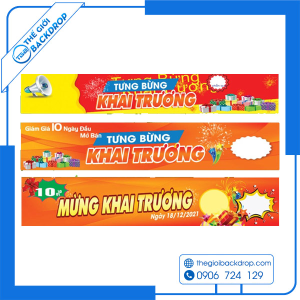 băng rôn khai trương quán ăn - Hình 1