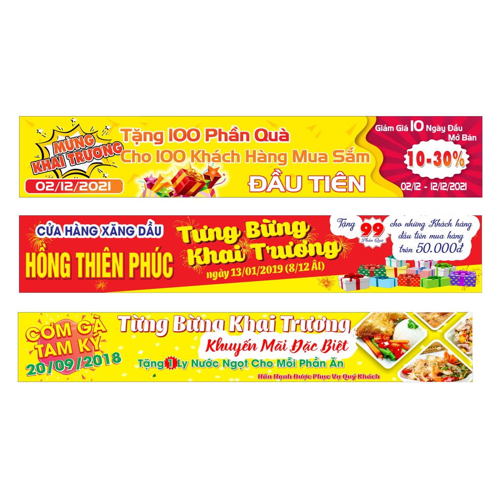 băng rôn khai trương quán ăn - Hình 4
