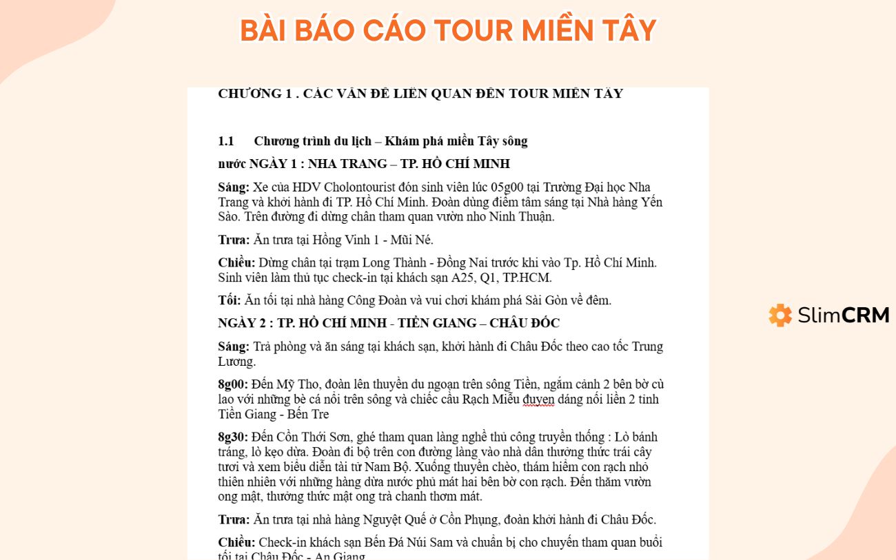 báo cáo du lịch - Hình 3