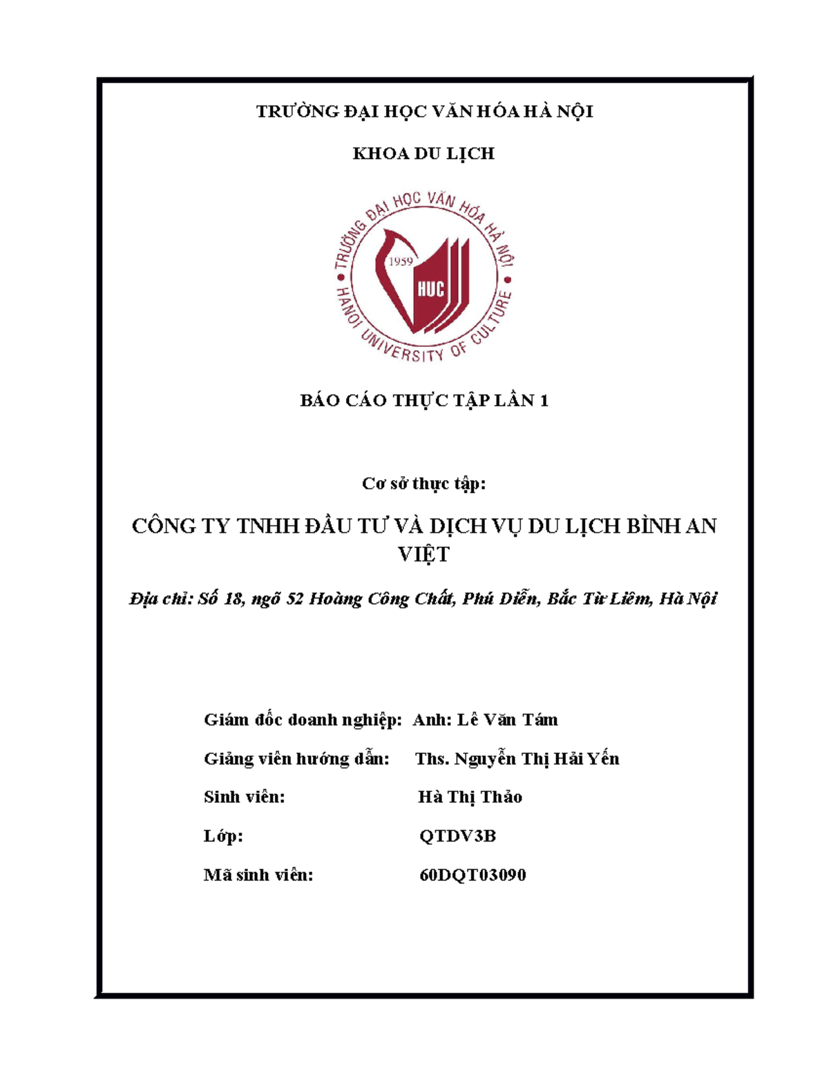báo cáo thực tập du lịch - Hình 3