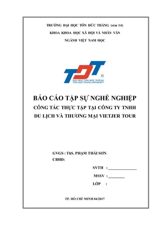 báo cáo thực tập du lịch - Hình 5