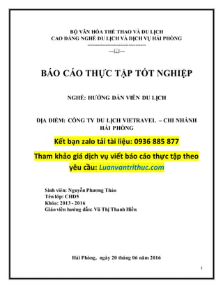 báo cáo thực tập ngành du lịch - Hình 2