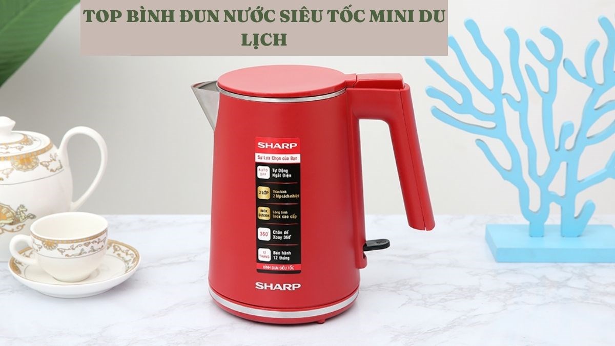 bình đun nước siêu tốc mini du lịch - Hình 2