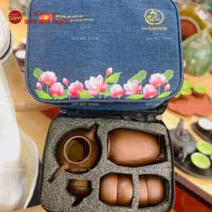 bộ ấm trà du lịch bát tràng