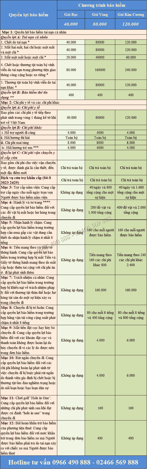 các gói bảo hiểm du lịch quốc tế - Hình 4