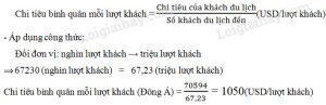 cách tính chi tiêu bình quân của khách du lịch
