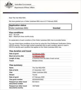cách xin visa du lịch úc