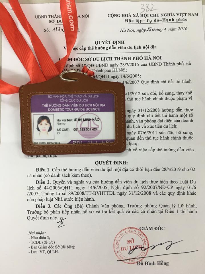 cấp thẻ hướng dẫn viên du lịch nội địa - Hình 4