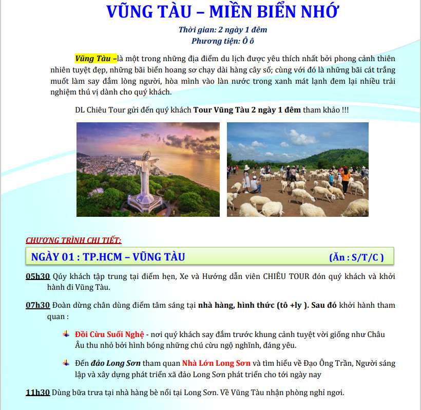 chi phí du lịch vũng tàu 2 ngày 1 đêm - Hình 4