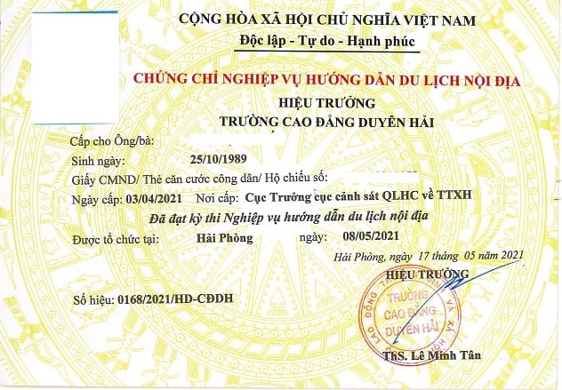 chứng chỉ nghiệp vụ hướng dẫn du lịch nội địa - Hình 1