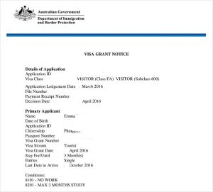 chứng minh tài chính visa du lịch úc