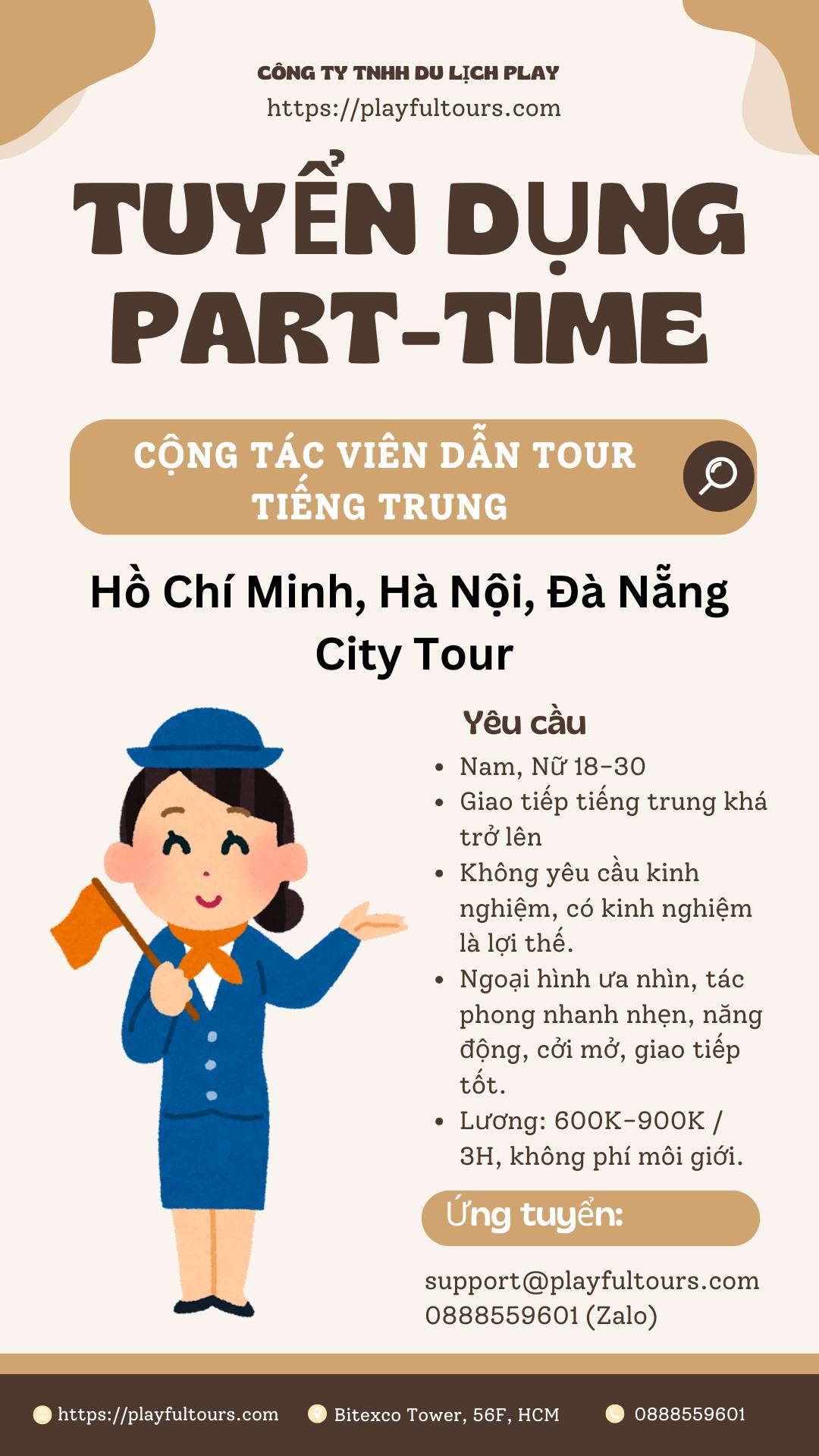 công ty du lịch tuyển dụng part-time - Hình 1