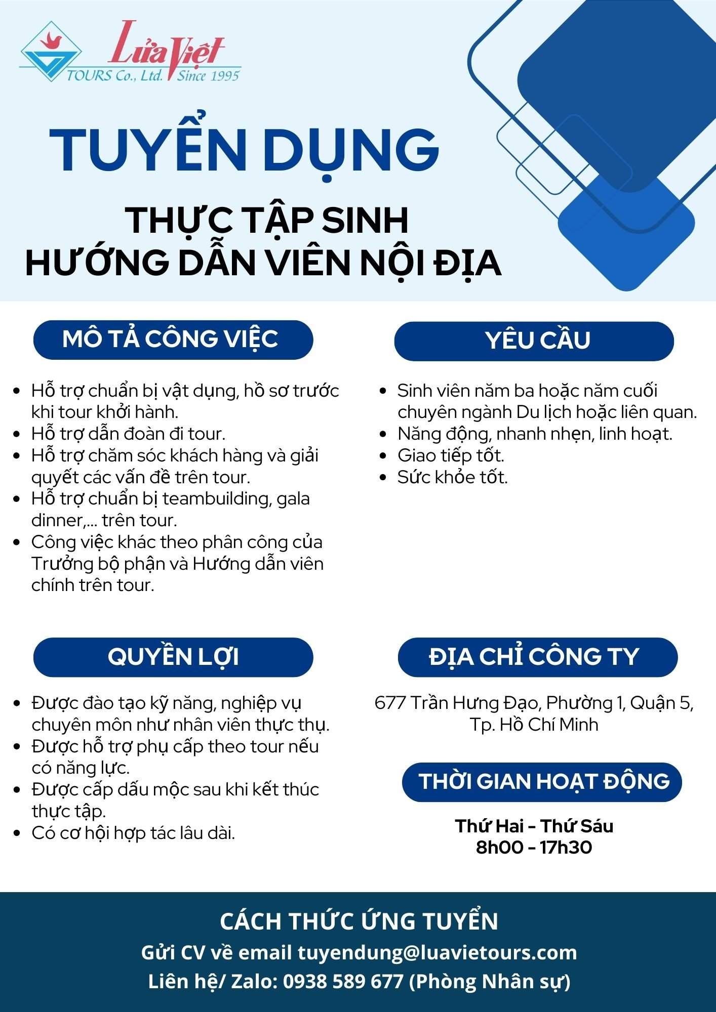 công ty du lịch tuyển thực tập sinh - Hình 2