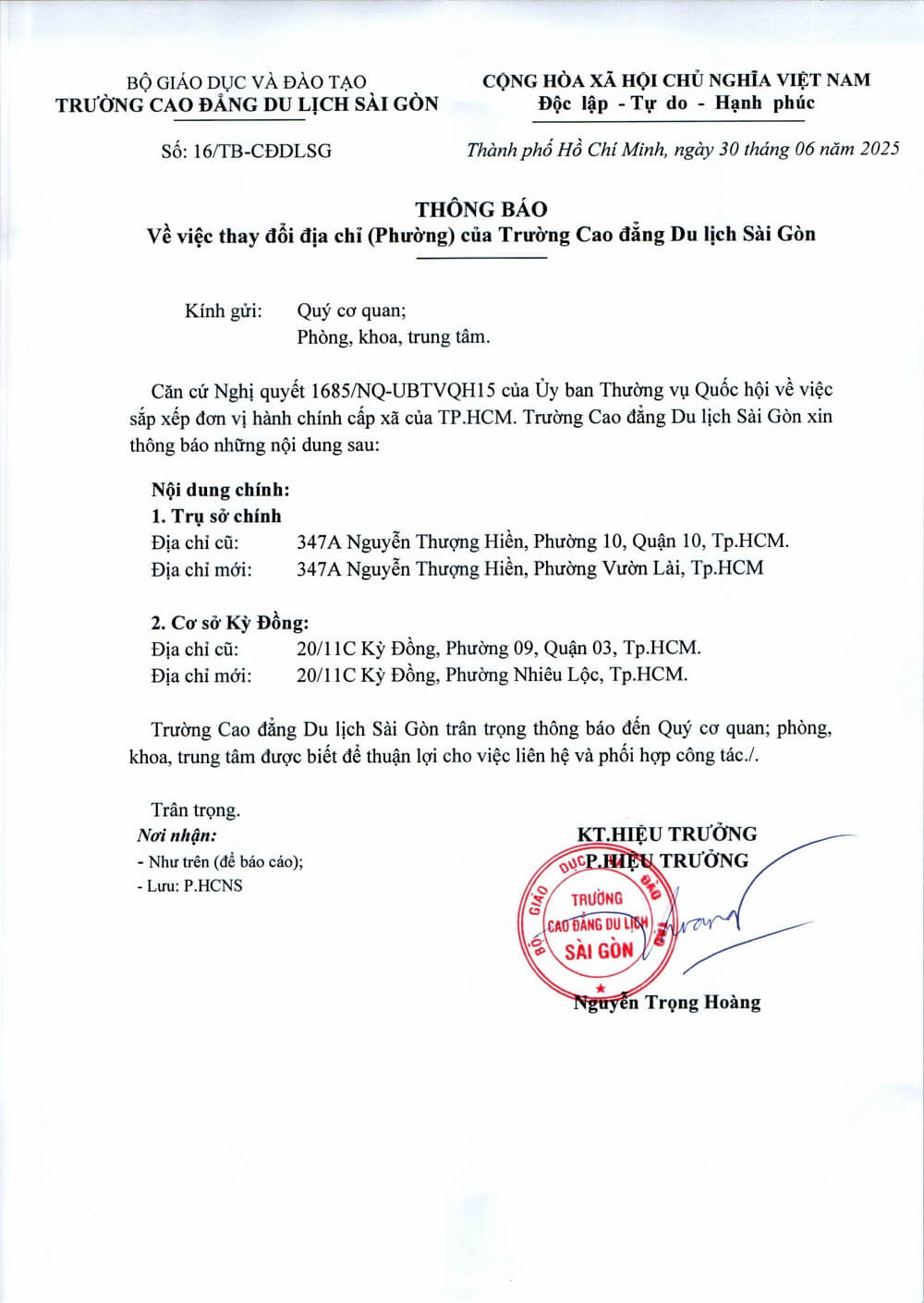 địa chỉ trường cao đẳng du lịch sài gòn - Hình 2