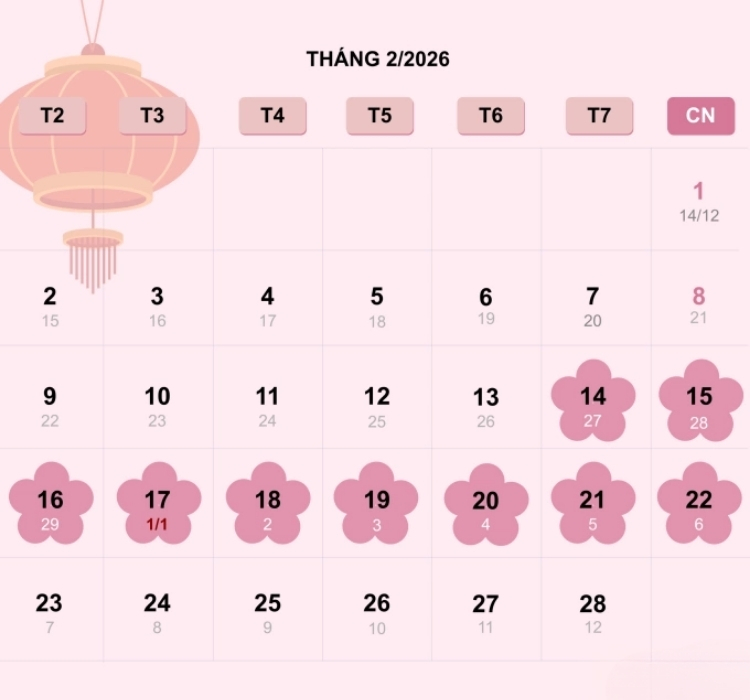 dự kiến nghỉ tết âm lịch 2026 - Hình 4