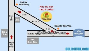 đường đi khu du lịch thủy châu