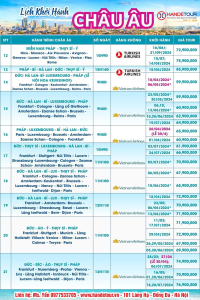 giá du lịch châu âu