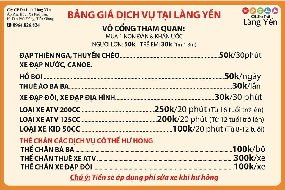 giá khu du lịch sinh thái làng yến - Hình 1