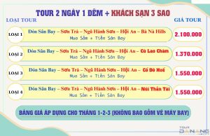giá tour du lịch đà nẵng