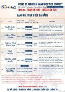 giá vé du lịch đà nẵng