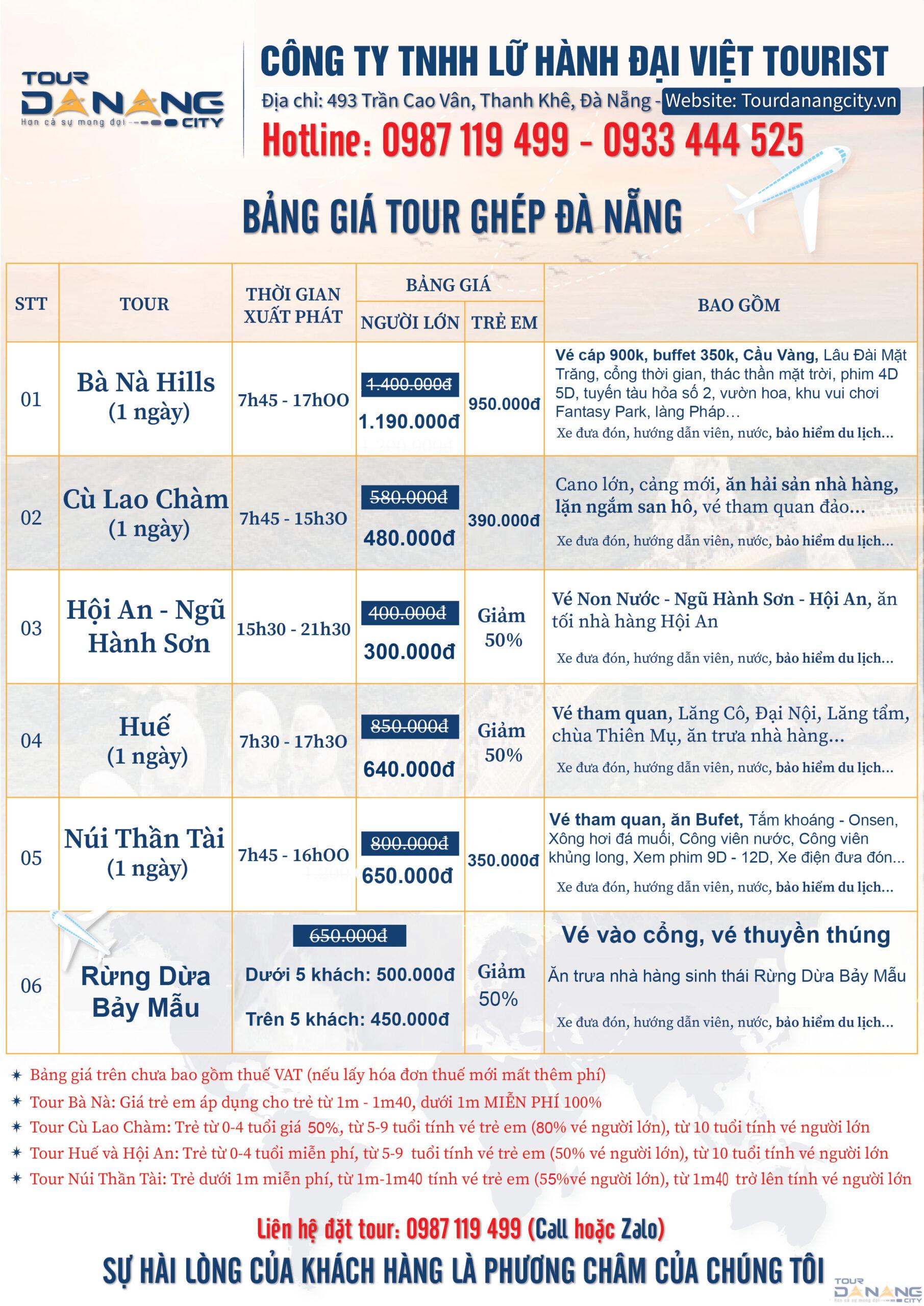 giá vé du lịch đà nẵng - Hình 1